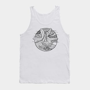 Starfish in black ink graphic Tank Top